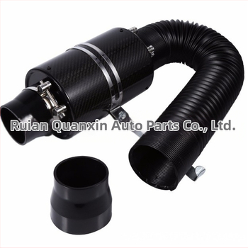 Īsta oglekļa šķiedras gaisa ieplūdes kastes komplekts. Ievelkams filtrs automašīnas gaisa ieplūdei. Modificēta oglekļa šķiedras gaisa kaste ar lielu plūsmas gaisa ieplūdi.