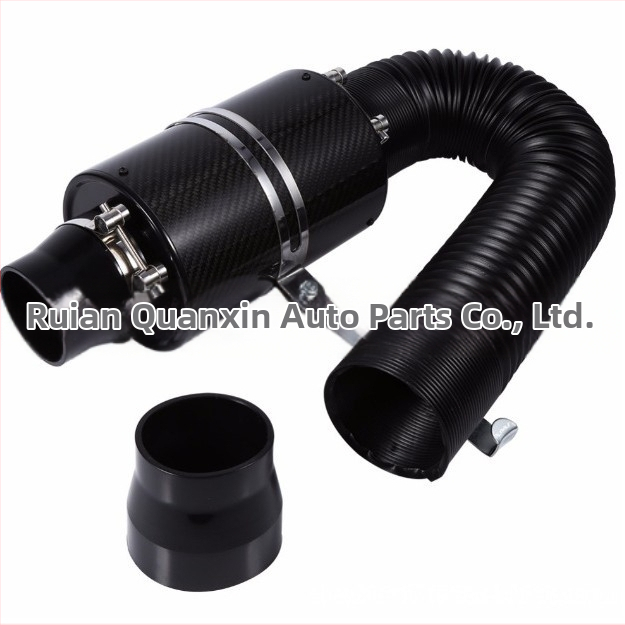 Комплект кутия за всмукване на въздух от истински въглеродни влакна, прибиращ се филтър, всмукателен въздух за кола, модифицирана кутия за въздух от въглеродни влакна, всмукателен въздух с висок поток