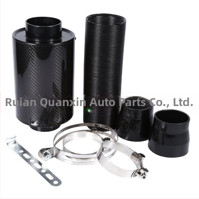 Комплект кутия за всмукване на въздух от истински въглеродни влакна, прибиращ се филтър, всмукателен въздух за кола, модифицирана кутия за въздух от въглеродни влакна, всмукателен въздух с висок поток