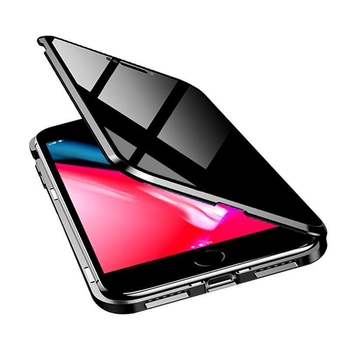 Kahepoolne piilumisvastane telefoniümbris iPhone 16 Promax klaasist magnetilise metallraamiga Apple 15 jaoks