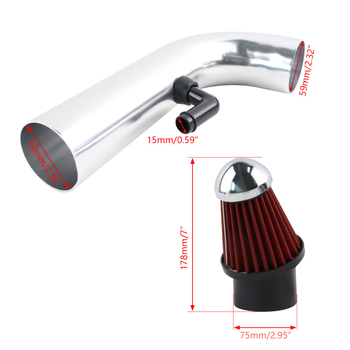 Automašīnas modifikācijas detaļu aukstā gaisa ieplūdes sistēmas komplekts, kas piemērots 306 Peugeot VTS automašīnas gaisa ieplūdes modifikācijai ar oglekļa rakstu gaisa filtru