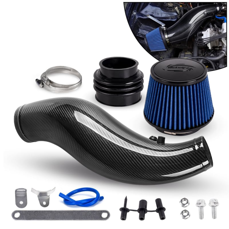 Filtru de aer modificat pentru admisie auto, tip „cârnaț”, cu cap de ciupercă din fibră de carbon, potrivit pentru Honda Civic 92-00
