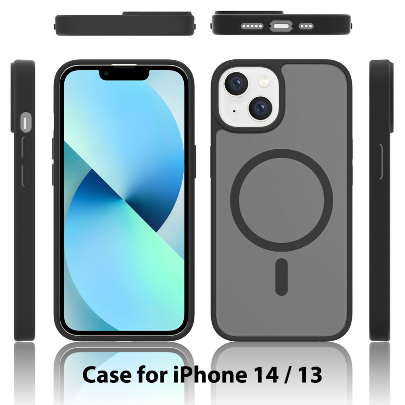 Novi model pogodan za Apple iPhone 13 14 magnetska maskica za telefon srebrne boje, zaštitna maskica za telefon, otporna na padove, elegantna maskica za telefon