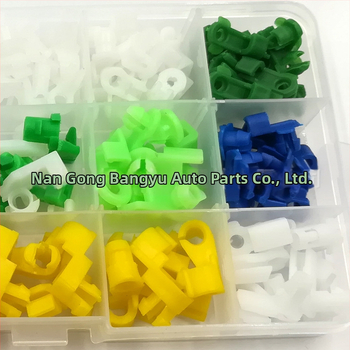 160 бр. закопчалка в кутия, подходяща за закопчалка на лост за заключване на врати, всички видове пластмасови крепежни елементи, найлонови крепежни елементи, нитове тип push.