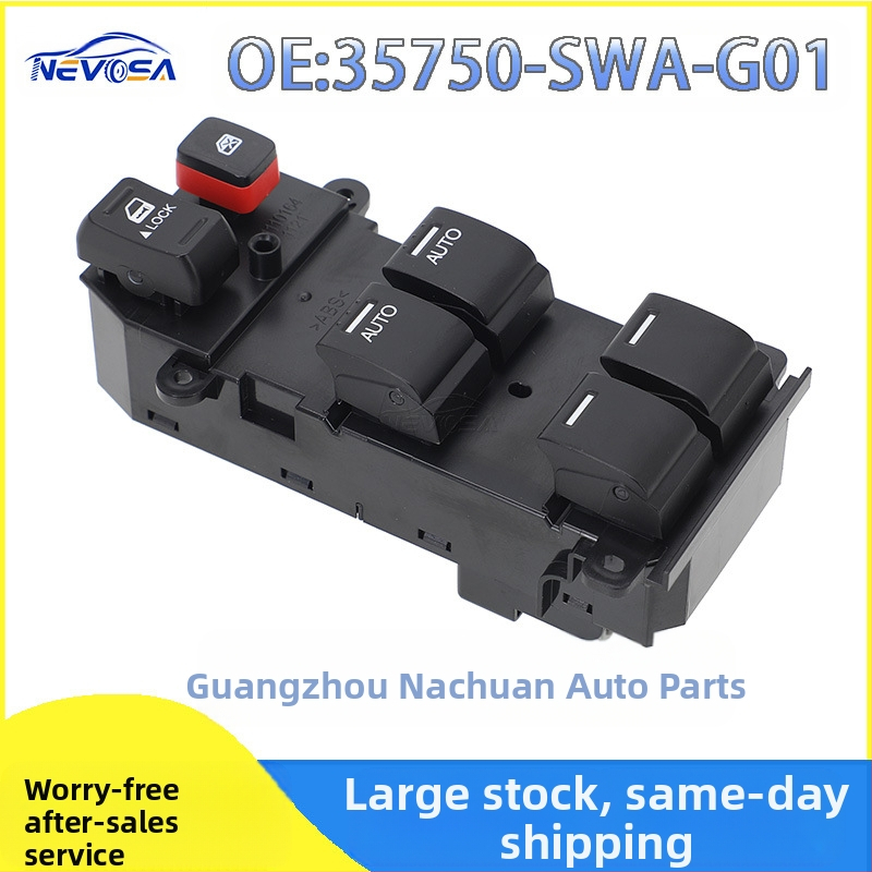 35750-SWA-G01 ir piemērots Honda 08-11crv kreisā priekšējā automašīnas loga regulatora slēdzim