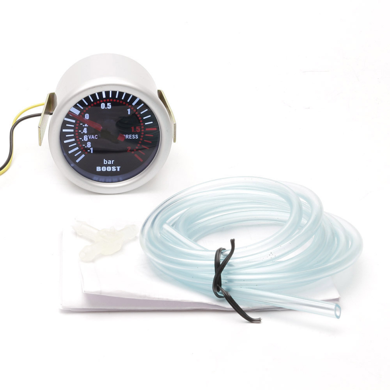 Pārrobežu automašīnas modificēts pastiprinātāja mērītājs ar LED 2 collu 12V52Mm joslu, universāls saulesbriļļu matēts gredzena pastiprinātāja mērītājs