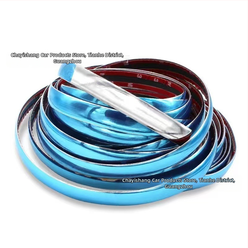 Декоративна лента за каросерия на автомобил, ярка лента, универсална галванизирана ярка лента за броня, хромирана лента против сблъсък, лента за врата, странична лента