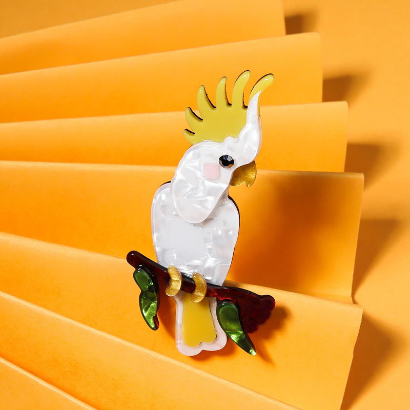 Originalios rankų darbo akrilinės gyvūnų sagės, plaukų segtukas, šaldytuvo papūga, europietiškos ir amerikietiškos mados aksesuarai