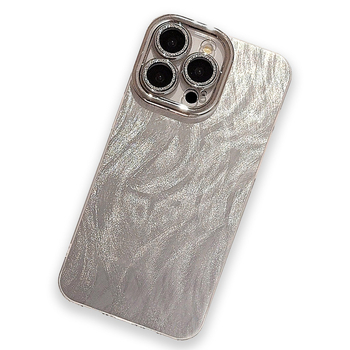 Vhodné pre Apple 15PM s krytom na objektív, fóliou na perové vlákno, pokročilé ochranné puzdro na iPhone 16 s trblietkami a galvanicky pokovovaným povrchom
