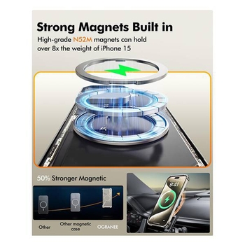 Θήκη κινητού τηλεφώνου Z Shell κατάλληλη για Apple 15, μεταλλικό αερόσακο Promax χωρίς περίγραμμα, αντιπτωτική βάση 360° με προστασία από πτώση 15