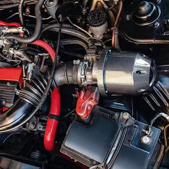 H5X automašīnas augstas plūsmas oglekļa šķiedras sēnes galvas modificēts gaisa filtrs Gaisa ieplūdes filtra elements 76 mm gaiss