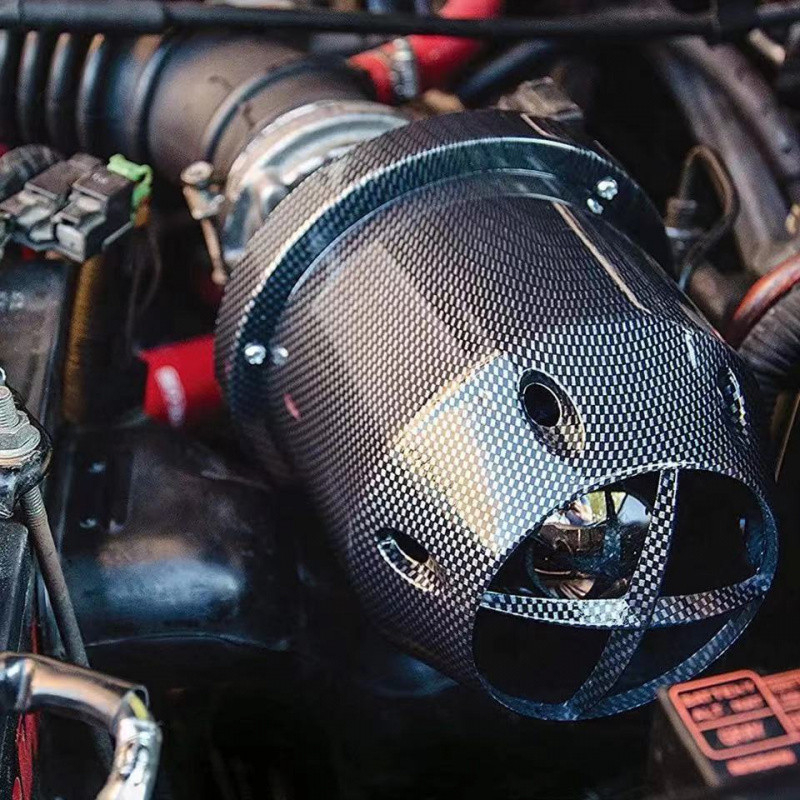 Filtru de aer modificat cu cap de ciupercă din fibră de carbon H5X pentru mașină, debit mare, element filtrant de admisie a aerului de 76 mm