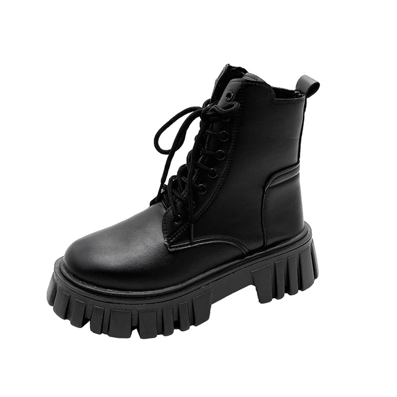 2025 m. rudens ir žiemos nauji europietiški ir amerikietiški didelių dydžių apvalių pirštų, suvarstomi storu kulnu, užtrauktuku šone, moterims, paruošti pardavimui.