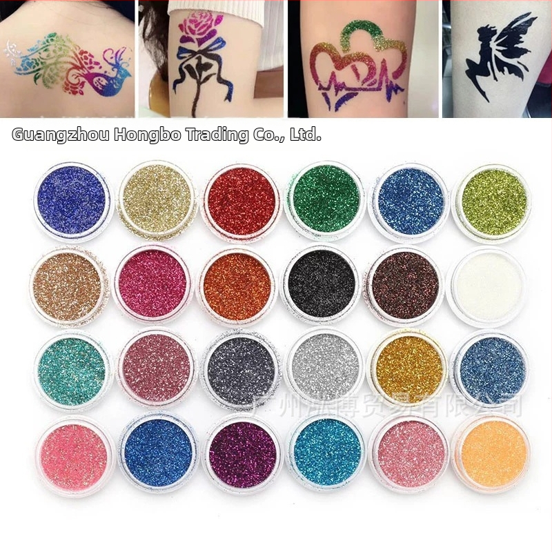 Експлозивен маникюр, рисуване, полуперманентен, летен, прост комплект за татуировки с брокат, сценичен грим, гореща разпродажба