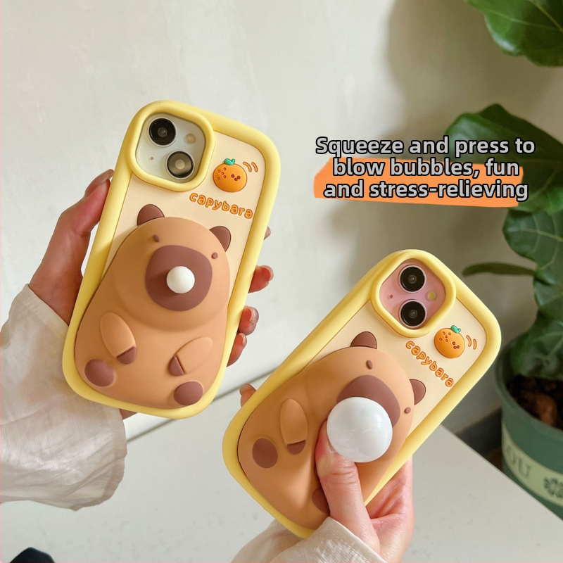 Carcasă de telefon rezistentă la căderi Press Bubble Blow Kabibala pentru iPhone 15, pentru Apple 12 13/14Pro Max 11