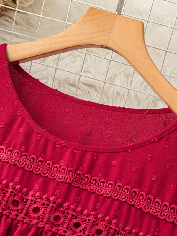 Tricou cu mânecă scurtă, cu guler rotund și imprimeu floral, transfrontalier european și american, de dimensiuni mari, pentru femei