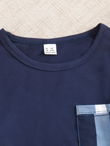 Sõltumatu jaama tarnija Zhongdas poiste ühevärvilised pikkade varrukatega ruudulised püksid koduriiete pidžaamaülikonnad