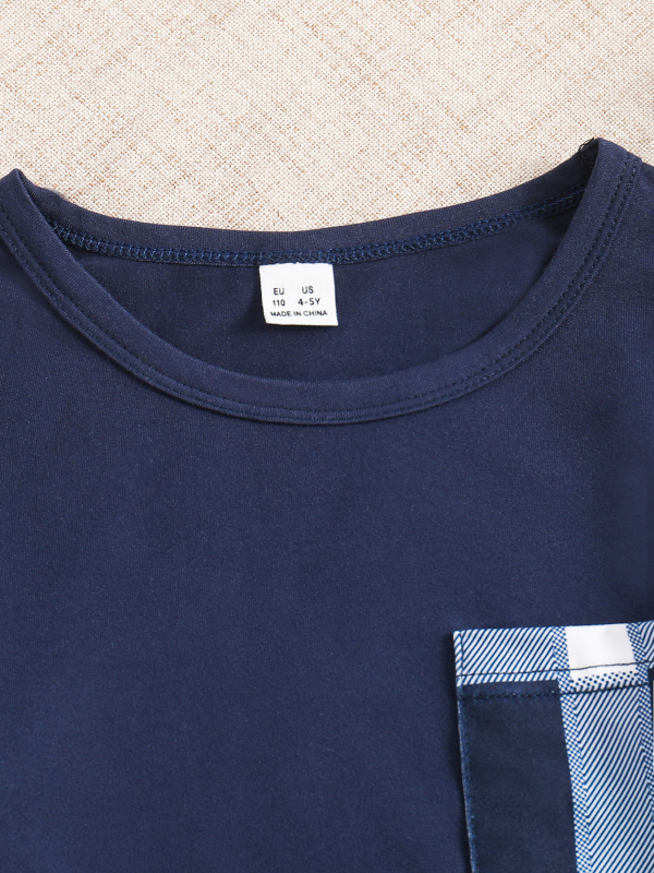 Sõltumatu jaama tarnija Zhongdas poiste ühevärvilised pikkade varrukatega ruudulised püksid koduriiete pidžaamaülikonnad