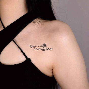 Angļu burtu tetovējuma uzlīme Sieviešu augstas klases Sense Ins maza, svaiga un forša, maza figūra, ūdensizturīga, sviedru izturīga, ilgstoša tetovējuma uzlīme