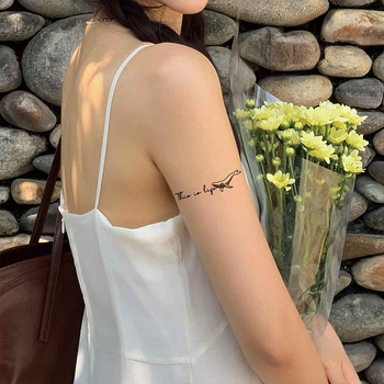 Angļu burtu tetovējuma uzlīme Sieviešu augstas klases Sense Ins maza, svaiga un forša, maza figūra, ūdensizturīga, sviedru izturīga, ilgstoša tetovējuma uzlīme