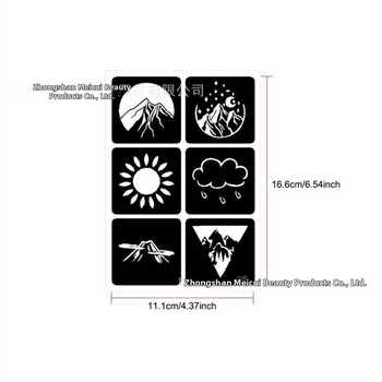 Šablóna na vystrihovanie cezhraničných tetovaní, džúsové tetovanie, henna, pomocná henna, šablóna na tetovanie pre domácich majstrov, verzia nálepky