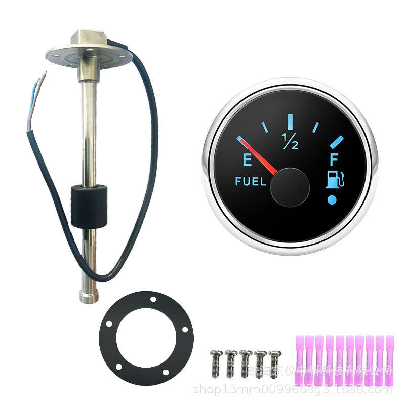 Senzor de nivel de lichid din oțel inoxidabil, indicator de nivel de ulei cu lumină colorată, senzor de nivel de ulei, valoare de rezistență 240-33Ω 0-190Ω