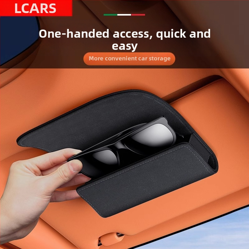 Кутия за автомобилни очила от велур, сенник за кола, специална кутия за съхранение на слънчеви очила, щипка за слънчеви очила, модифицирана кутия за съхранение
