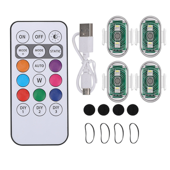 Ασύρματο τηλεχειριστήριο αεροσκάφους φως αυτοκινήτου μοτοσικλέτας καθολικό πολύχρωμο φλας προειδοποίησης φως φόρτισης πιλότου drone