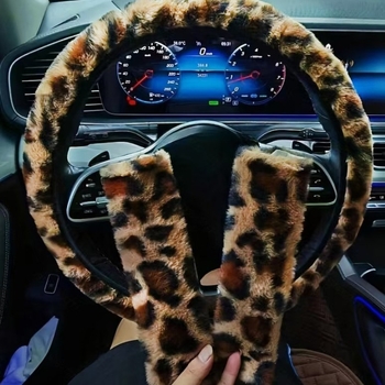 Jauns truša kažokādas imitācijas leoparda stūres rata pārsega salona piederumu ražotājs vairumtirdzniecībā paaudzei Amazon eksporta