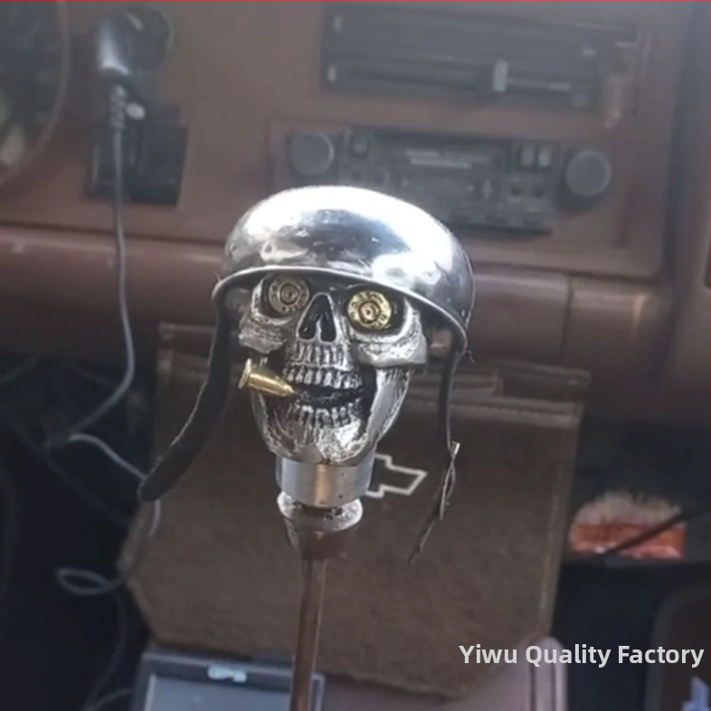 Tarpvalstybiniai populiarūs „Amazon Skullsoldiergrip“ kaukolės kareivio automobilio pavarų rankenos sintetinės dervos papuošalai
