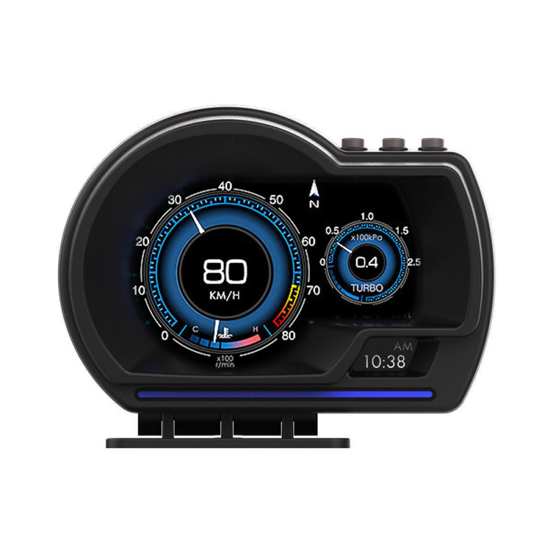 Afișaj head-up HUD GPS + OBD Vitezometru digital HD, tahometru, ceas multifuncțional