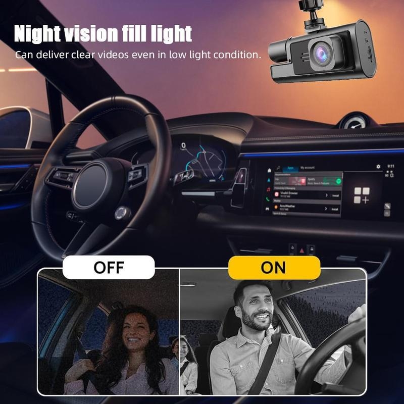 Jaunais pārrobežu ierakstītājs ar Wi-Fi HD ierakstīšanas funkciju, trīs ierakstīšanas trīs objektīvu uzstādīšanas bez maksas, 24 stundu uzraudzības DVR