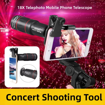 Mobiliojo telefono teleobjektyvas 18X25X teleskopas didelės raiškos koncertinis artefaktas profesionalus tarpvalstybinis tiesioginis pristatymas