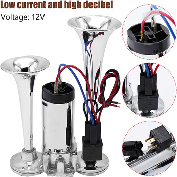 Двутръбна интегрирана въздушна охлюв клаксон 600DB компресор, съединена с автомобилен високочестотен говорител отвъд границата