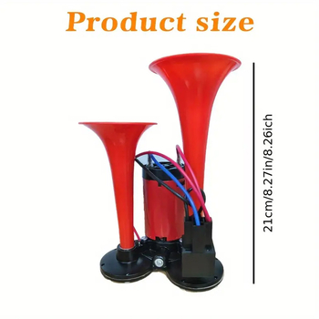 Двутръбна интегрирана въздушна охлюв клаксон 600DB компресор, съединена с автомобилен високочестотен говорител отвъд границата