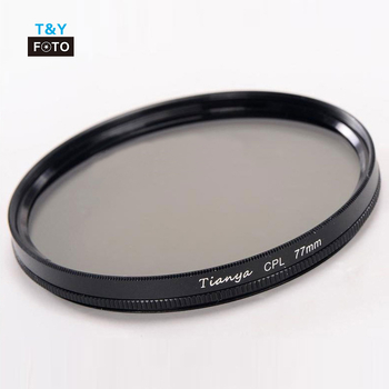 Tianya 30–95 mm parastais apļveida CPL polarizatora filtrs bez pārklājuma, lai palielinātu piesātinājuma novēršanu