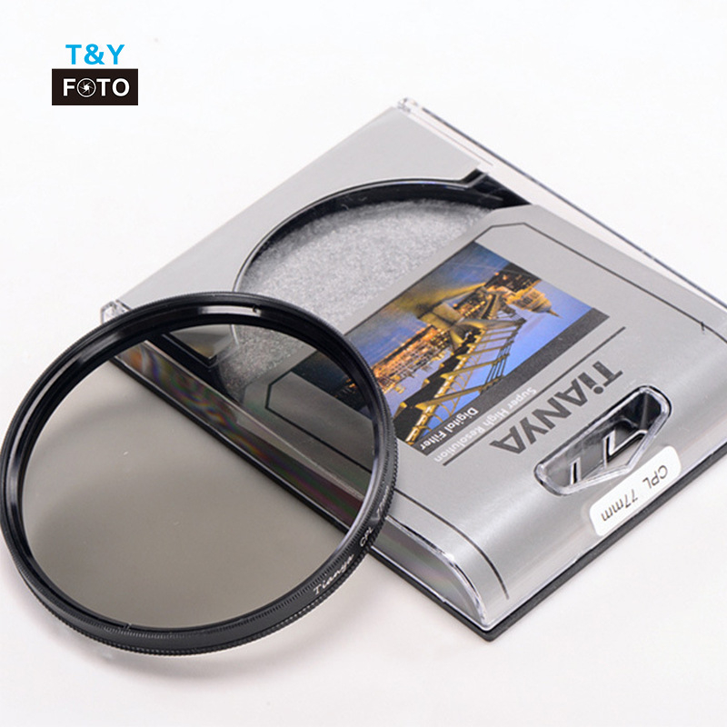 Tianya 30–95 mm parastais apļveida CPL polarizatora filtrs bez pārklājuma, lai palielinātu piesātinājuma novēršanu