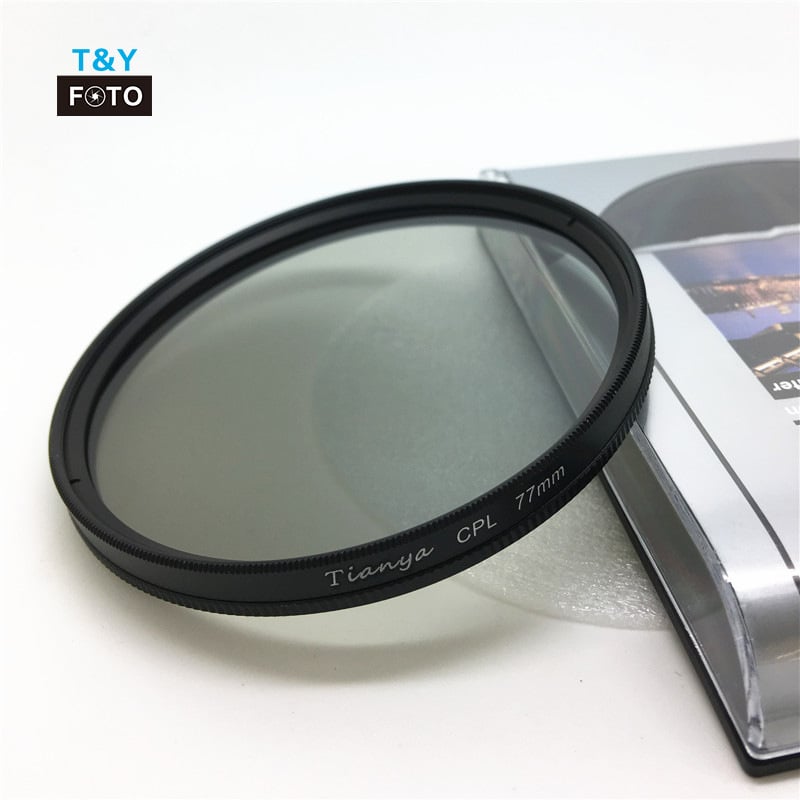 Tianya 30–95 mm parastais apļveida CPL polarizatora filtrs bez pārklājuma, lai palielinātu piesātinājuma novēršanu