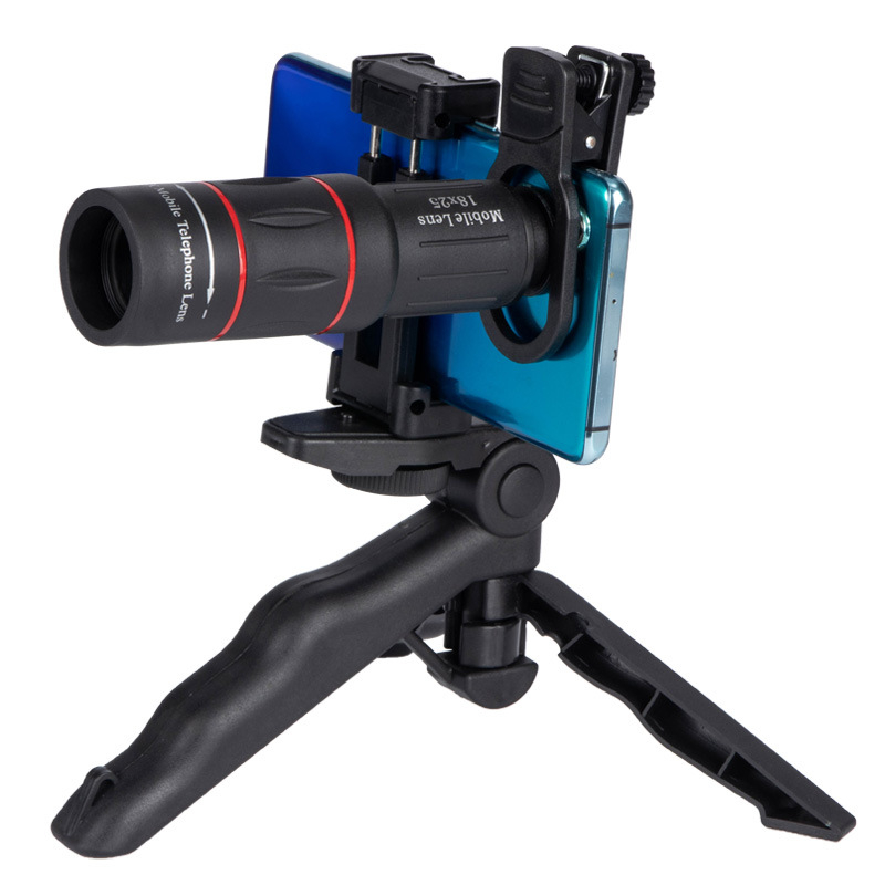 18x25 tolimojo nuotolio mobiliojo telefono objektyvo teleskopas, didelės galios vieno cilindro didelės raiškos fotografija, profesionalus koncertinis fotografavimas, artefaktų keitimas