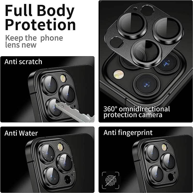 Taikoma „iPhone15Promax“ matinio šarvuoto objektyvo plėvelei „Apple 15“ metalinei fotoaparato apsauginei plėvelės objektyvo lipdukui