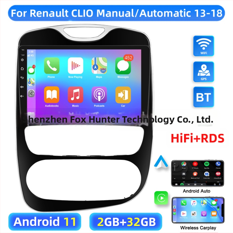 Piemērojams Renault CLIO13-18 liela ekrāna automašīnai Carplay Android navigators atpakaļgaitas attēla viss vienā ierīcē