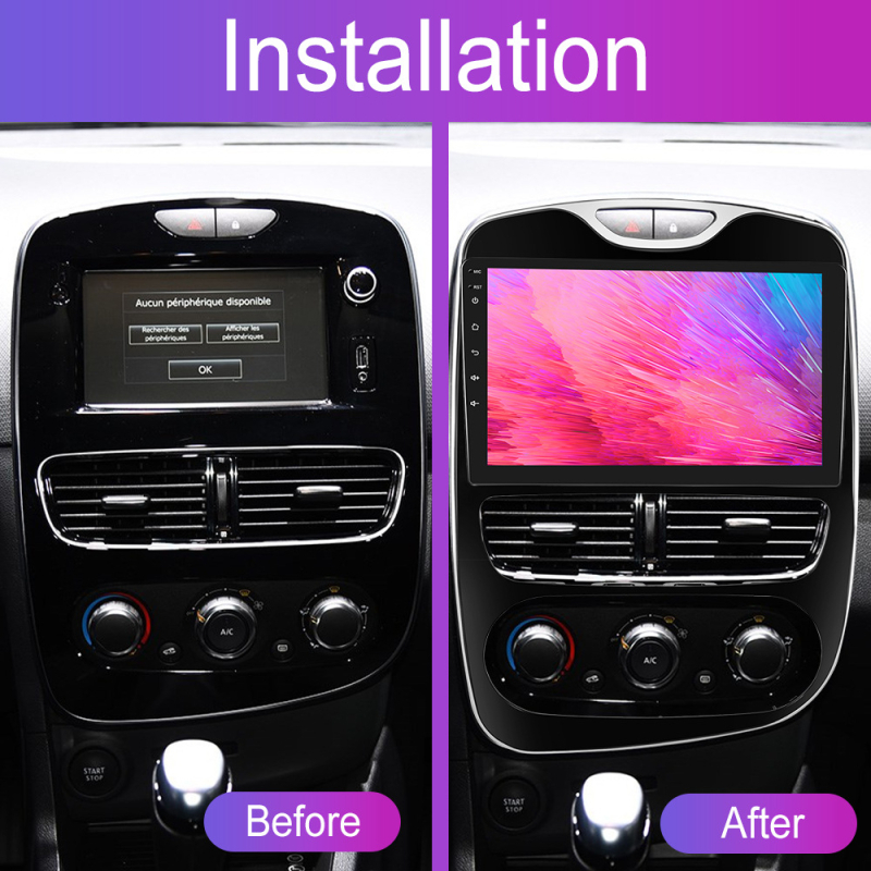 Piemērojams Renault CLIO13-18 liela ekrāna automašīnai Carplay Android navigators atpakaļgaitas attēla viss vienā ierīcē