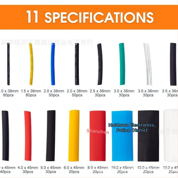 580 бр. термосвиваема изолационна втулка за тръбички, огнеупорна, електротехник, домашно окабеляване, цветна термосвиваема тръба