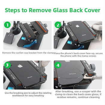 Скоба за сваляне на задния капак на Apple, инструмент за ремонт на мобилен телефон, инструмент за подмяна на стъклен заден капак на мобилен телефон Apple, артефакт от екрана на мобилен телефон