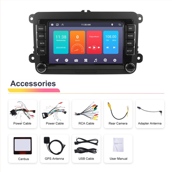 Piemērots 7 collu (1,32) Volkswagen automašīnai ar lielu ekrānu, Carplay, Android navigāciju, atpakaļgaitas attēla integrāciju