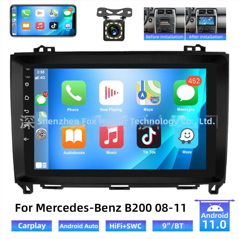 Piemērots Mercedes-Benz B200 08-11 centrālās vadības automašīnas Carplay displeja atpakaļgaitas attēla ierīcei