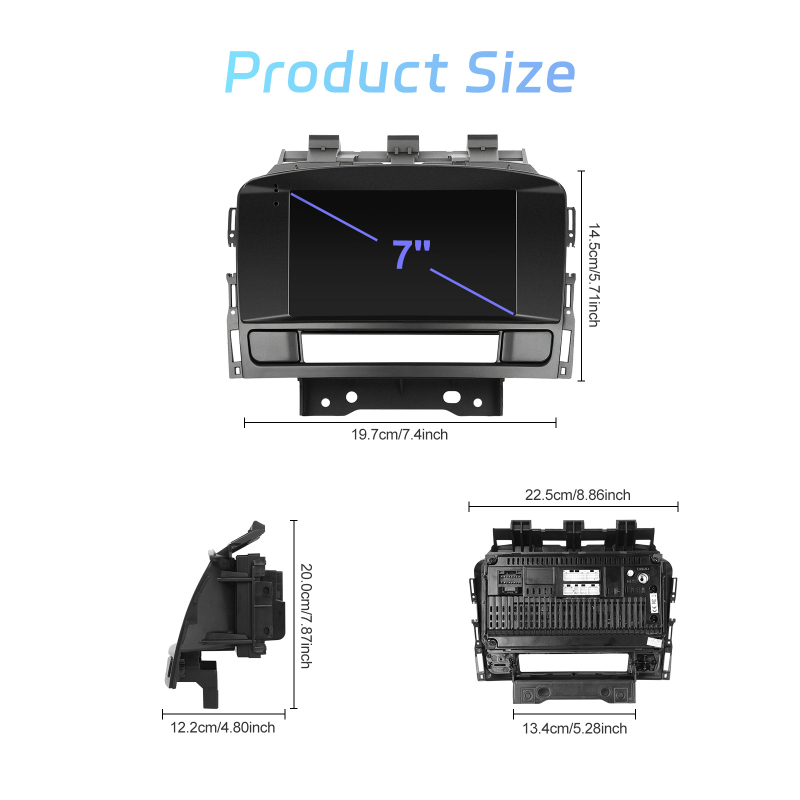 Piemērots Buick Yinglang/Opel Astra J(4 64) liela ekrāna atpakaļgaitas Carplay automašīnas centrālās vadības integrētajai iekārtai