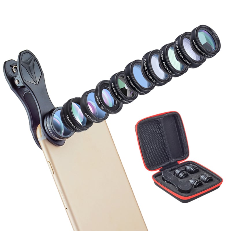 Obiectiv cu unghi larg pentru telefon mobil, oglindă CPL Starlight, filtru macro teleobiectiv, polarizator oglindă cu șase diviziuni, costum zece-în-unu