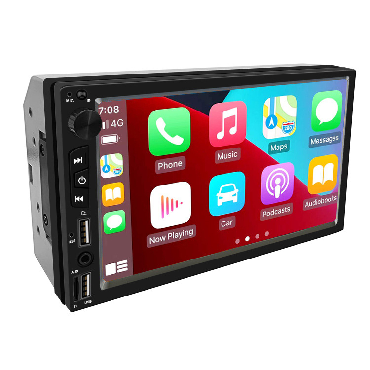 7-инчов автомобилен Bluetooth mp5 радиоплейър с двоен USB порт, многофункционален mp4 дисплей с приоритет на движение на заден ход