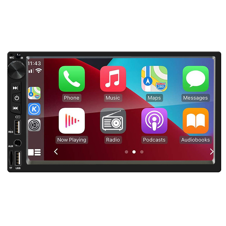 7-инчов автомобилен Bluetooth mp5 радиоплейър с двоен USB порт, многофункционален mp4 дисплей с приоритет на движение на заден ход